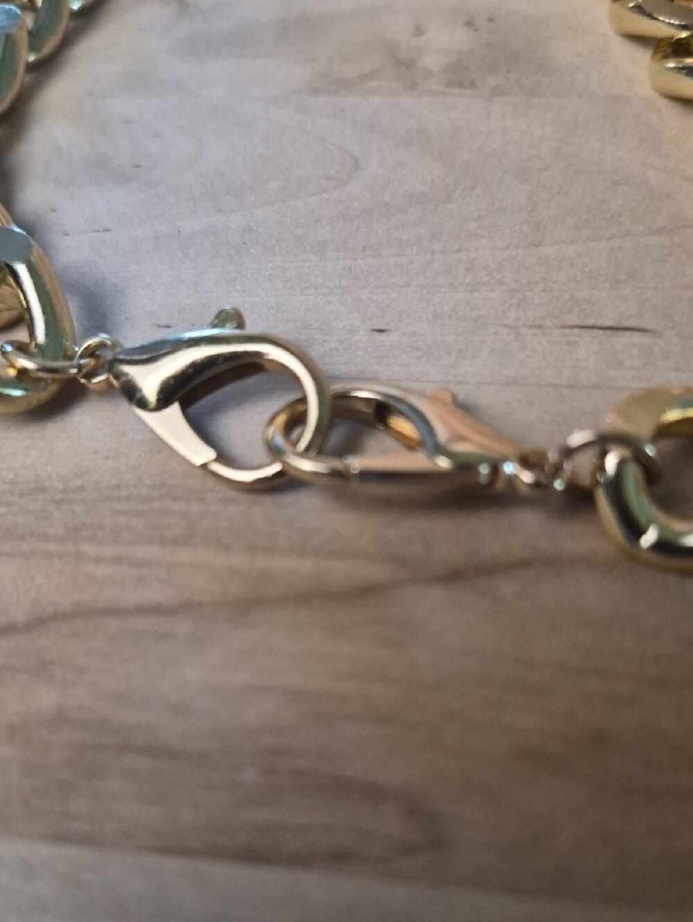 Gold-Tone Chunky Link Necklace - Fine Chain And Chunky Bracelet - Picture 4 of 14
